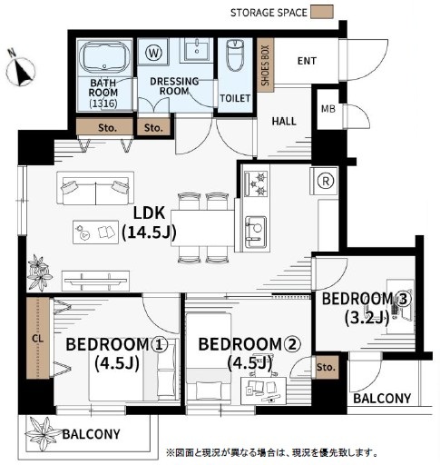 朝日プラザ代々木山手-間取り