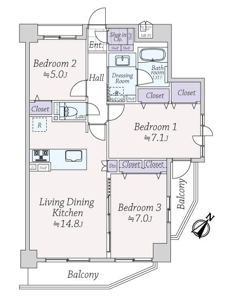 グランドパーク代々木-間取り