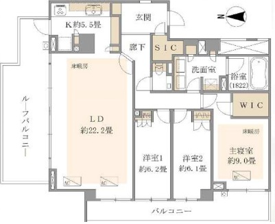 パークコート渋谷大山町ザ・プラネ（悠邸）-間取り