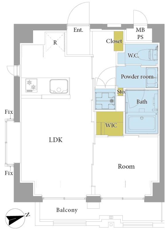 パークサイド白鳳代々木公園-間取り