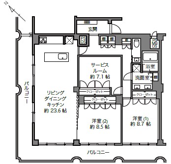 代々木ハイライズ-間取り