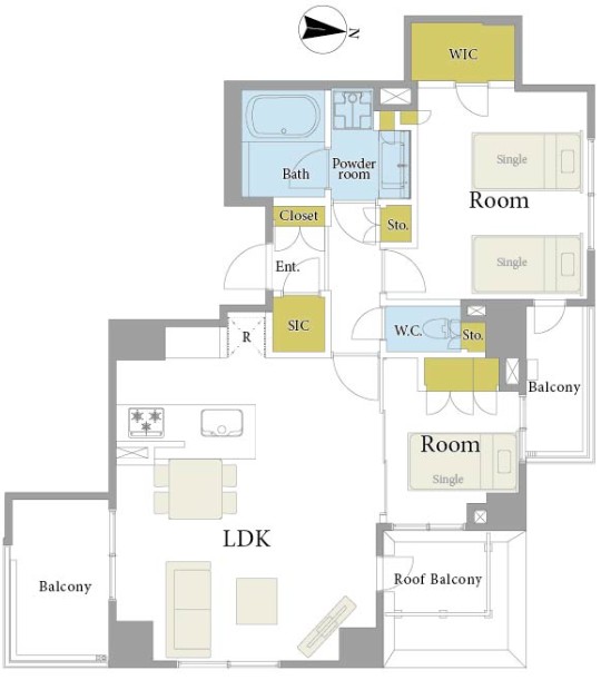 オープンレジデンシア代々木ザ・ハウス-間取り