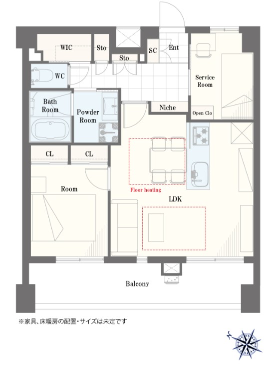 ウィズウィース渋谷神南N棟-間取り