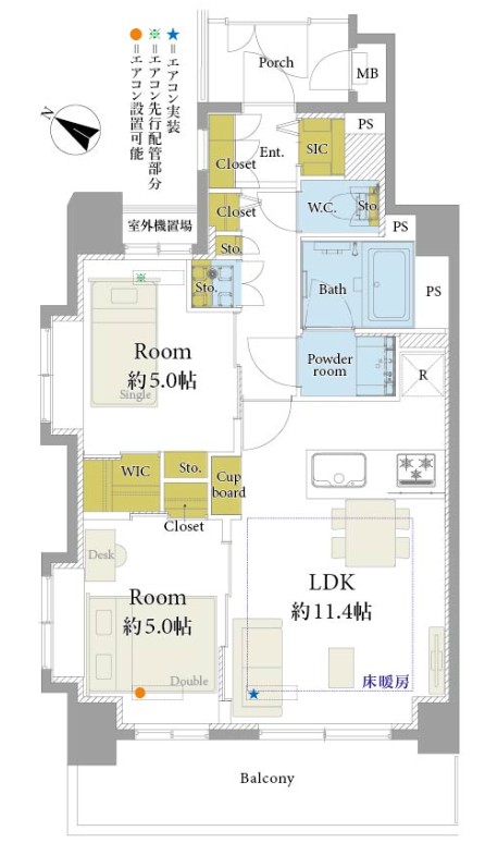 クレッセント渋谷神泉-間取り