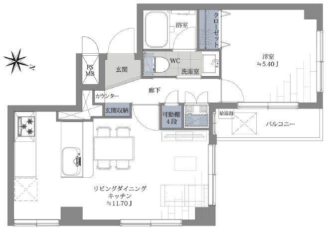 シャンブル富ヶ谷-間取り