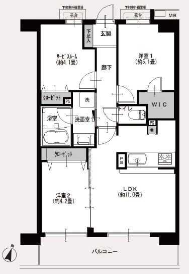 マンションアクロス代々木-間取り