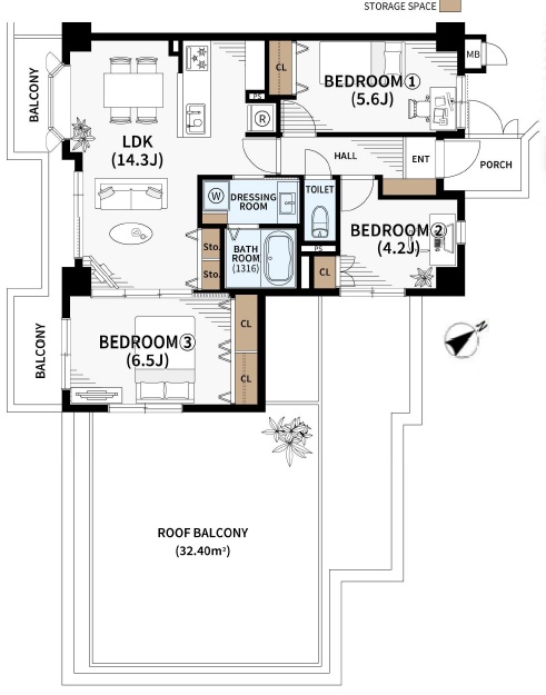 イトーピア目黒青葉台-間取り