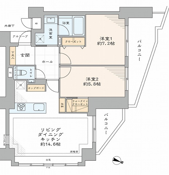 クレッセント渋谷神泉-間取り