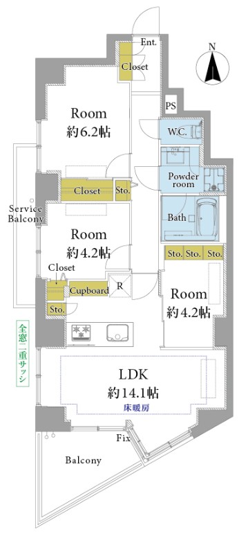 代々木パークガーデン-間取り