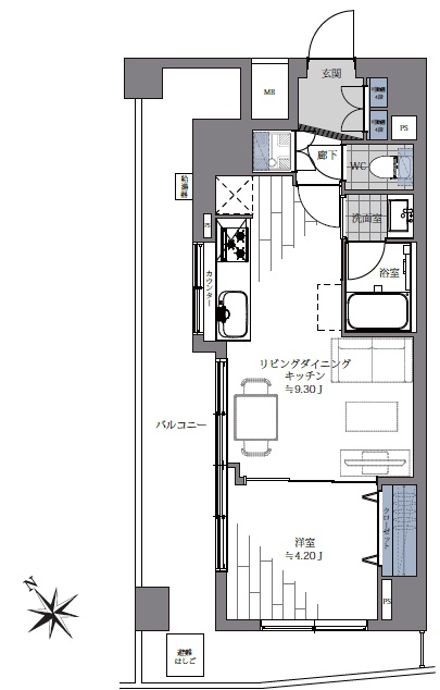 APAガーデンピア代々木-間取り