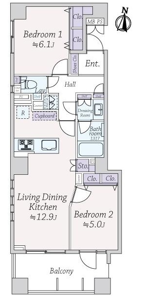 ザ・パームス代々木上原ヒルテラス-間取り