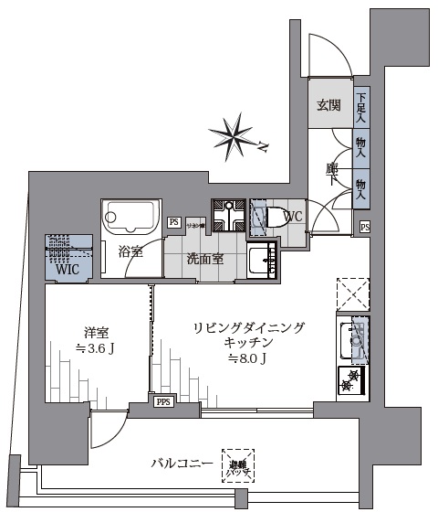ピアース渋谷WEST-間取り